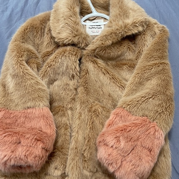 Girls zara faux fur coat size 10 - Picture 2 of 4